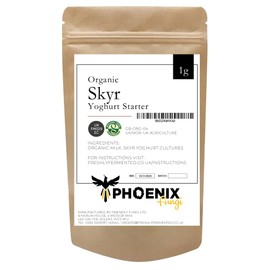 Phoenix Fungi Skyr Yogurt Starter Culture – Live Beneficial Bacteria Fermentation – Thick & Protein-Rich Icelandic Yogurt – Easy to Use – Reusable & Long-Lasting