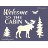 Stencils by Joanie Welcome Cabin Moose Eagle Lodge Cabin Outdoor