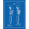 Pipe Wrench Patent Print Blueprint with Border (5" x 7")
