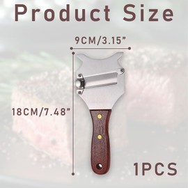 banjiabb 1 Piece Truffle Slicer, Cheese Slicer, Truffle Grater, Professional Cheese Slicer, Stainless Steel Adjustable Gourmeder Set with Wooden Handle, Cheese Slicer, Cheese Mesh, Truffle Grater for