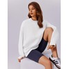 PINSPARK Crew Neck Sweatshirts Women Loose Fit Preppy Pullover Top