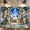 HOMETITUTE Nativity Scene Banner Holy Night Manger Decorations 71 x