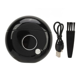 Mini Beard Trimmer Black Dual Head Type C Rechargeable Waterproof Low Noise Pocket Size Electric Beard Cutter