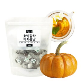 Pumpkin Spice and RedBean 50T Tea bags Korean Flavor 호박팥차 K-food Healthy 3.4oz packaged