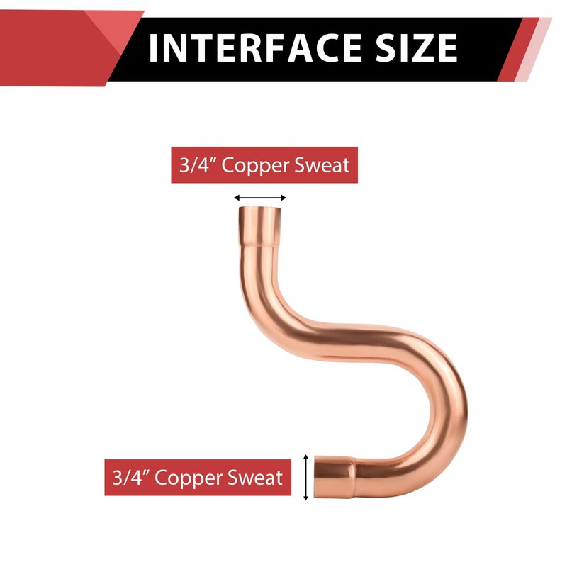 1-Pack EFIELD 3/4-Inch Copper Suction Line P-Trap, C x C