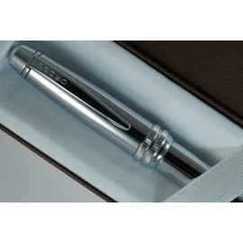Cross Bailey, Polished Chrome signature Diamond cut multi-grooved center Ring 0.7MM Pencil Set. A great Gift for any occasion.
