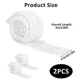 2 Rolls Meat Net for Roast Net, Ham Net, Roll Roast Net, Smoking Net, Ham Net, Cotton Thread, Roulade Net, Elastic Cotton Net for Storage, Roasting, Hanging (300 cm)