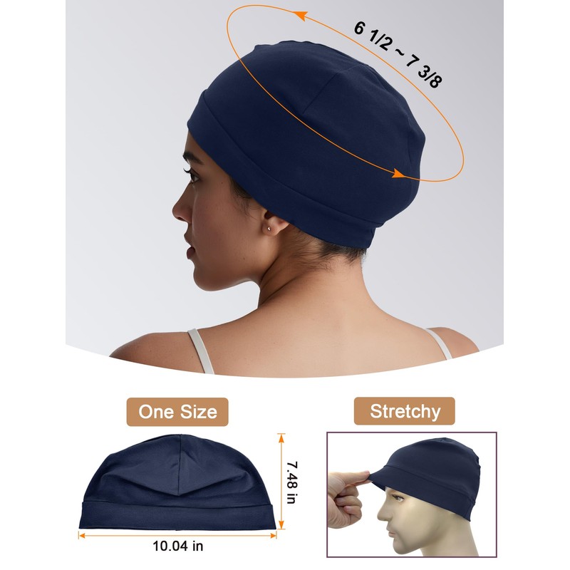 ROYBENS 97% Cotton Skull Caps Beanies for Men Women, Breathable
