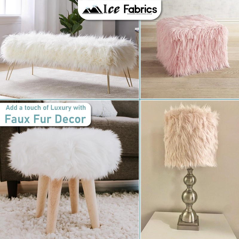 Ice Fabrics Craft Faux Fur Fabric Pre Cut Rolls -