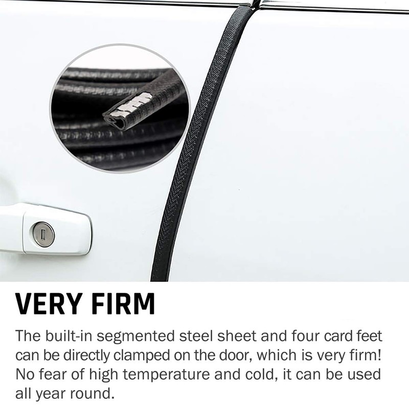 Universal Car Door Guards 33Ft(10M), Rubber U Shape Edge Trim