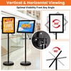 6 Pack Sign Stands 8.5"x11", Adjustable Floor Standing Sign Holders
