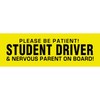 CafePress Student Driver and Parent (Bumper) 10"x3" Rectangle Vinyl Bumper