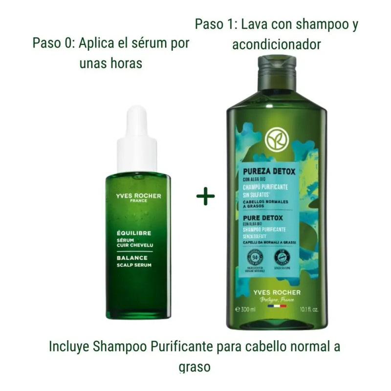Sérum Equilibrante Cuero Cabelludo + Shampoo Yves Rocher