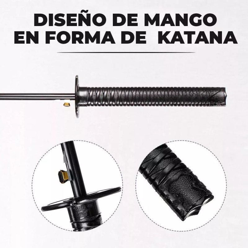 EGTMA Paraguas Con Forma De Katana Sombrilla Samurai