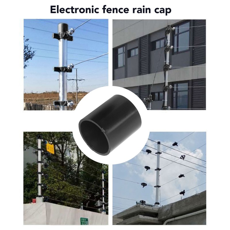 100Pcs Electric Fence Post End Caps Plug Insert Plastic Round