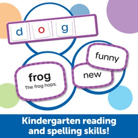 Learning Resources Skill Builders! Kindergarten Reading Activity Set -Learning Essential Materials, Reading Activities for Kids, Homeschool Supplies,Back to School, Ages 5+,122 Pieces