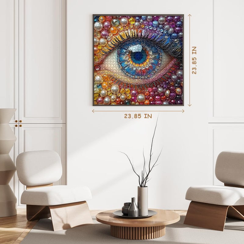 Impossible Puzzles for Adults1000 Pieces, Eye Colorful Gradient Crystal Diamond