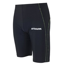 Airtracks Functional Running Shorts - Running Tight - Shorts - Compression - Breathable - Quick Drying - Reflectors - Black - Neon, Neon