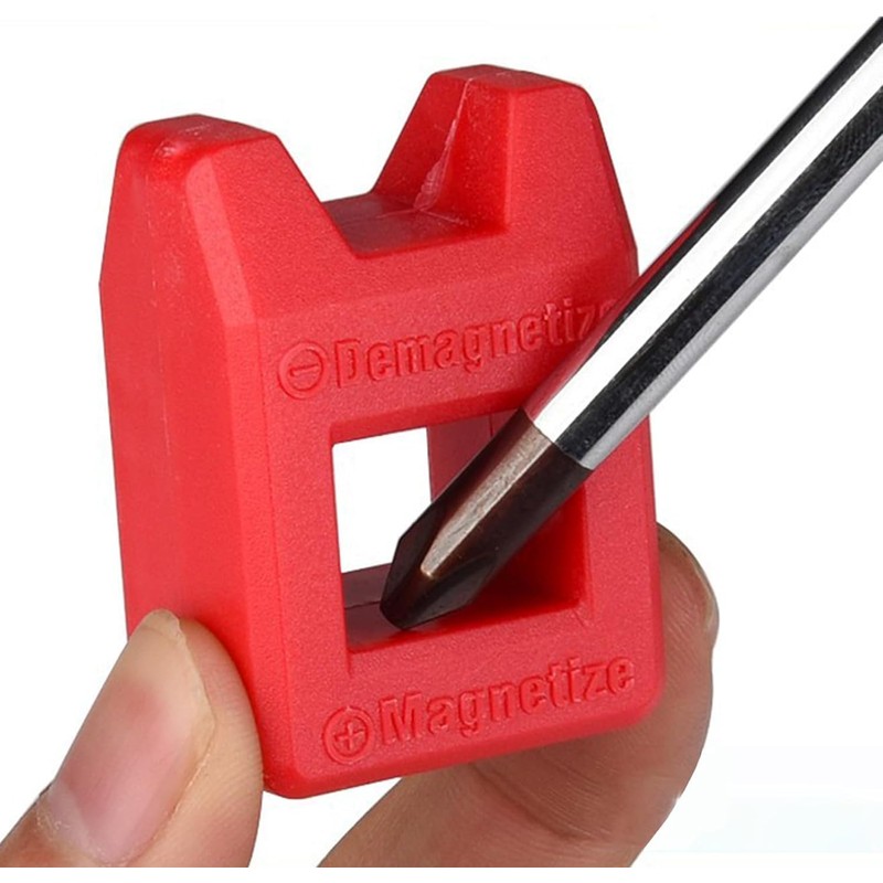 Red Magnetizer Demagnetizer for Screwdriver Tips Screw Bits Magnetic Tool