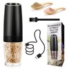 Gravity Electric Salt and Pepper Grinder, Automatic Pepper Mill, USB