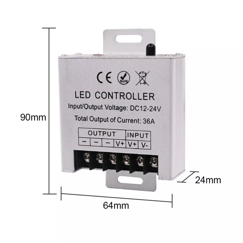Unbranded DC 12V 24V LED Light Dimmer Wireless IR 23Keys