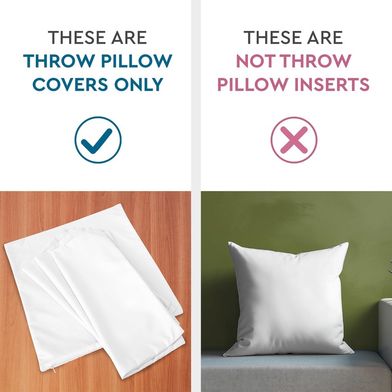 Encasa XO Throw Pillow Covers 20"x20" - Sublimation Blank Natural
