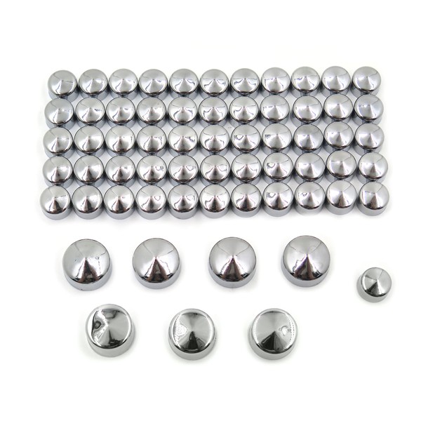 HTTMT MT247-020- 63pcs Chrome Caps Cover Kit Compatible with 04-15