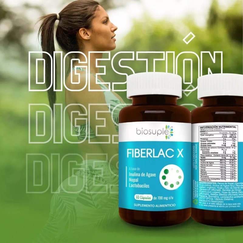 Inulina De Agave Biosuple Probiótico Digestivo 60caps 700mg