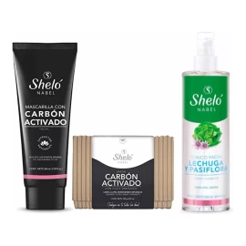 Sheló Nabel Kit Limpieza Facial Mascarillas Faciales Shelo Carbon Activa