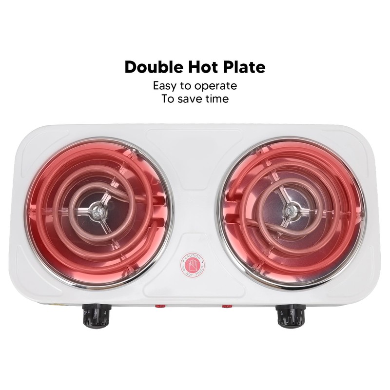 Electric Countertop Stove, 2000W Multifunctional 2 Portable Cooking Stove Electric