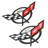 2Pc Nose & Trunk Lid Emblem Set for 2003 Corvette