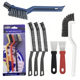 AYNKH 11PCS Crevice Cleaning Brush, Stiff Bristle Crevice Cleaning Brushs,Bathroom, Kitchen Cove, Home CleanTools, Dead-End Clean Brush, Ergonomic Brushs, Durable