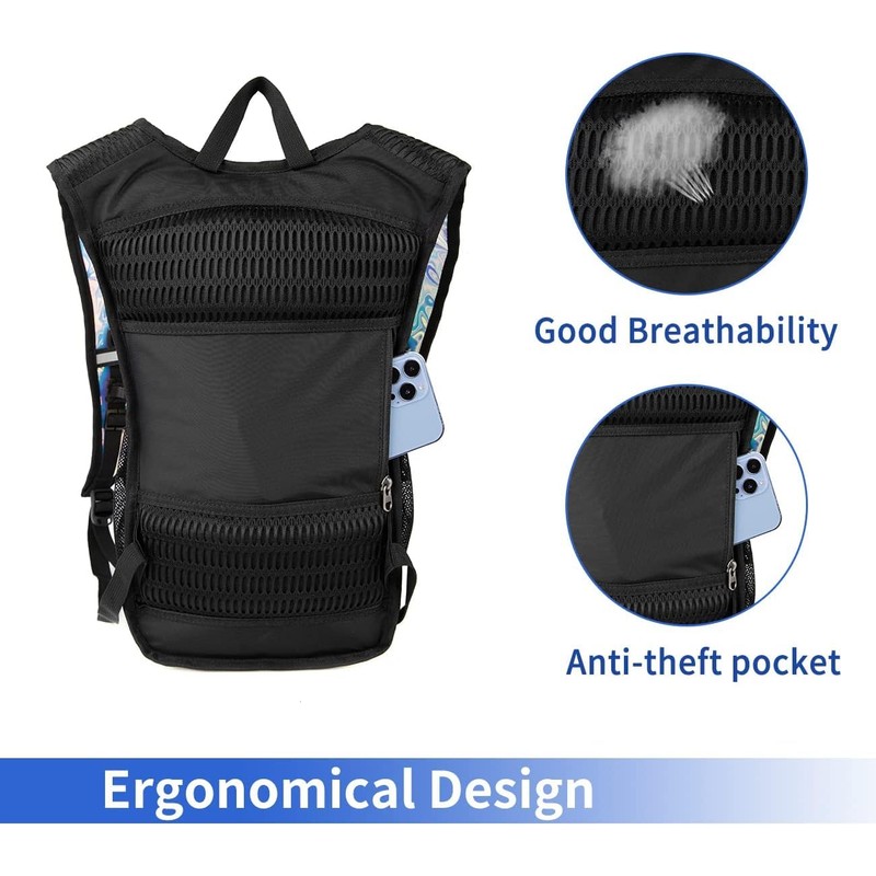 Hydration Backpack Pack with Cool Lights, 2L Water Bladder, Lightweight