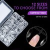 Gelike EC Extra-Short Almond Nail Tips, Full Coverage, XS Short