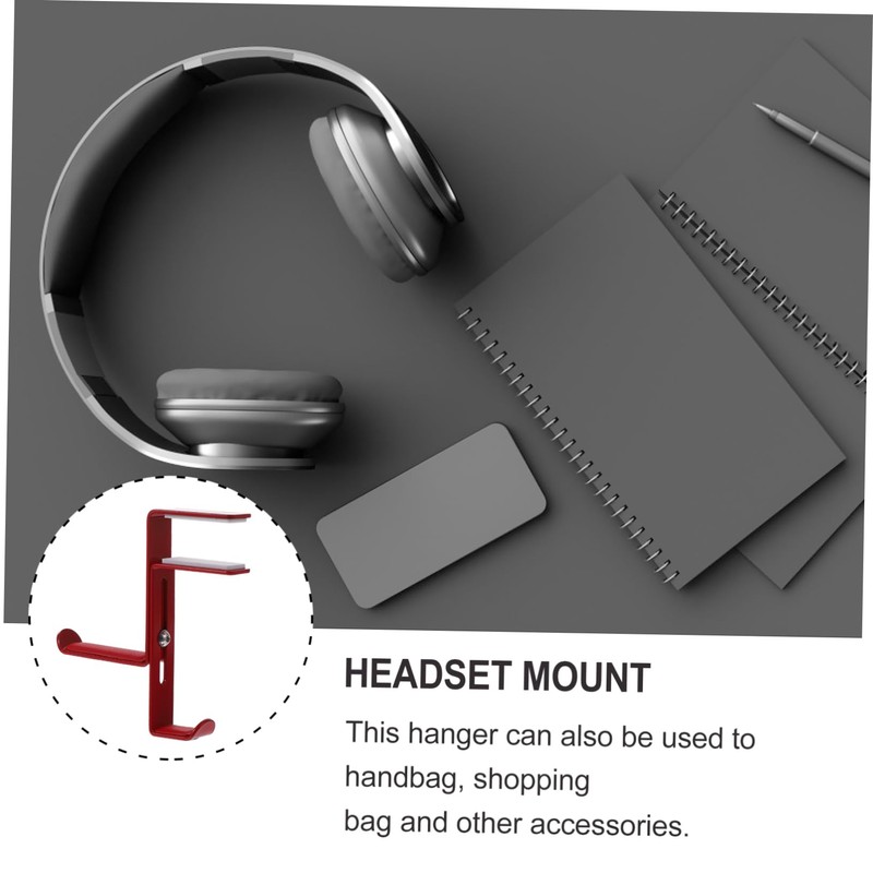 KONTONTY Headphone Stand Hanger Hook Desk Clamp for Headphones Metal