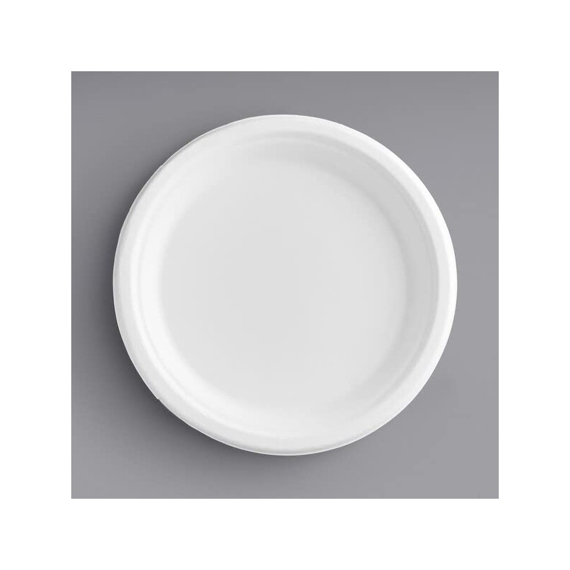 50Pack 9inch Party Plates Disposable Sugarcane Bagasse Plates - Heavy