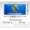 Weathered Metal Oklahoma State Flag License Plate Rustic Americana OK