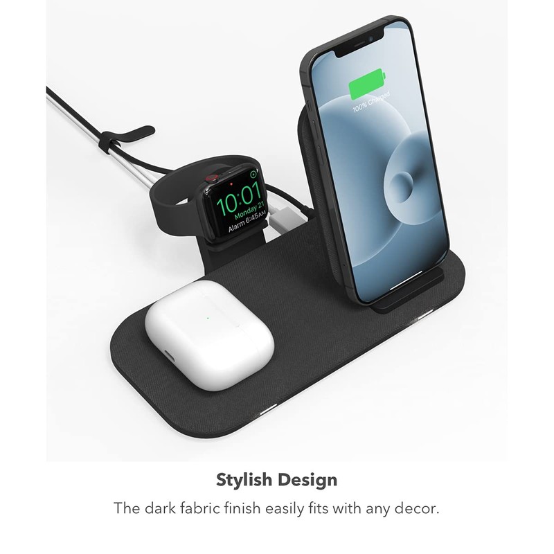 ZAGG mophie wireless charging stand+ (Black - UK Plug)