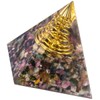 TUMBEELLUWA 2” Healing Crystal Stone Orgone Energy Pyramid Generator Healing