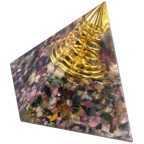TUMBEELLUWA 2” Healing Crystal Stone Orgone Energy Pyramid Generator Healing