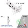Dontay 2 Pack Pocket Door Privacy Lock and Pull, Stainless