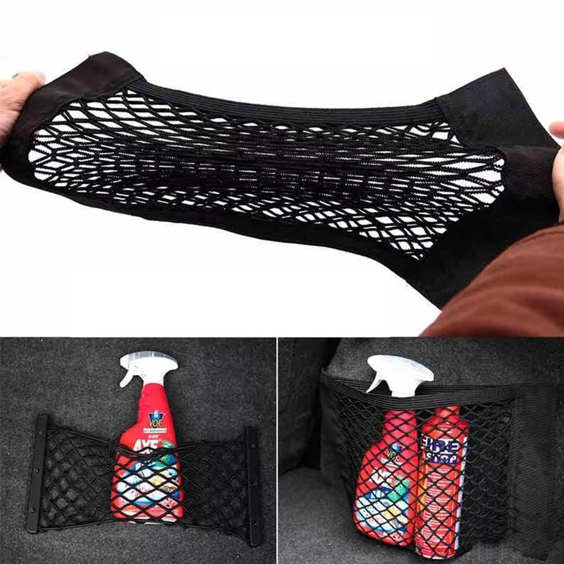 Car Storage Mesh Net Organiser 40 x 25 cm Black