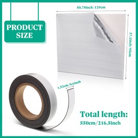 Attic Armour Attic Fan Cover, Attic Fan Cover Whole House Fan Cover Household Attic Fan Insulation Cover with Flexible Magnetic Tape Self Adhesive Magnet Strips for Ceiling Shutter (51 x 37 Inch)