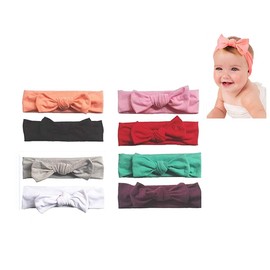 Baby Girls Headbands,Gewaha Newborn Infant Toddler Hairbands Turban Knotted Bows Children Hair Accessories,Nylon Headband Hairband Turban(8 Color)