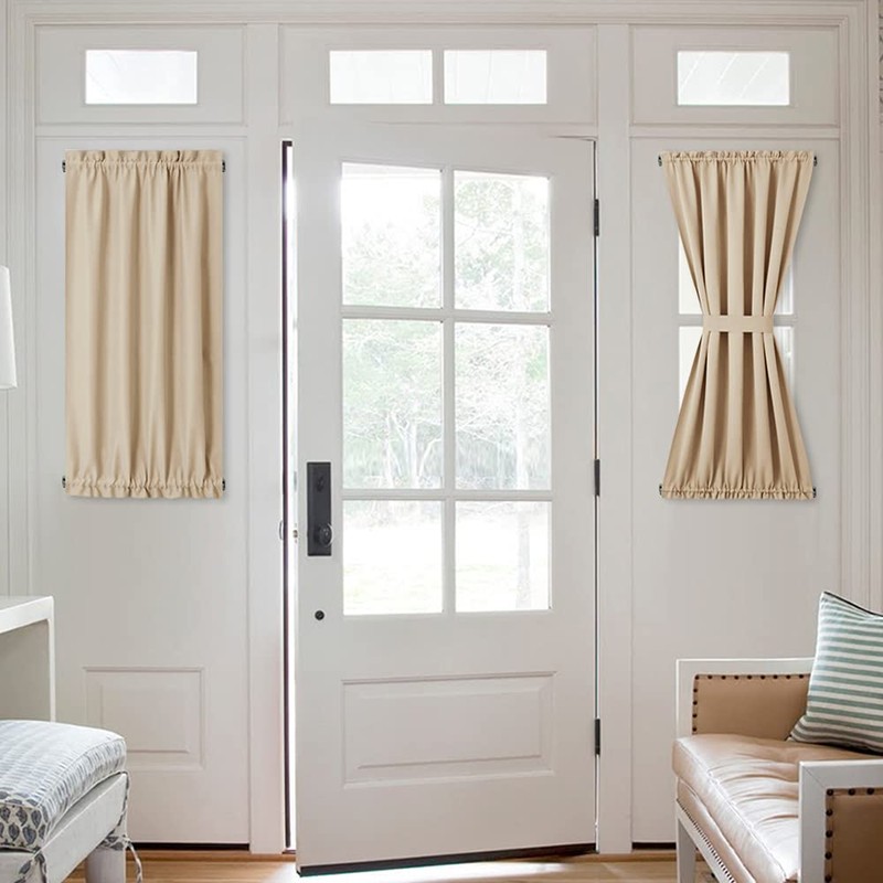 NICETOWN Narrow Blackout Door Curtain for Side Windows - Thermal