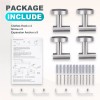 4 Pack Towel Hook SUS 304 Stainless Steel Coat Hooks,Shiny