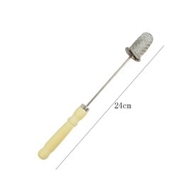 lasenersm 4 Pieces Fire Cupping Stick Stainless Steel Vacuum Cupping Rod Cupping Ignition Rod Vacuum Cupping Torch Fire Cupping Torch Fire Supplies with Wooden Handle, 24cm