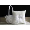 Alex Emotions White Flower Girl Basket & Ring Bearer Pillow