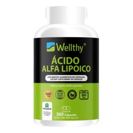 Ácido Alfa Lipoico 300 Cápsulas 600MG Wellthy
