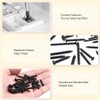 Rustark 490Pcs #6#8#10 Black Wood Screws Assortment Kit, Pan Head&Flat